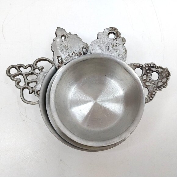 Woodbury Pewterers Henry Ford Museum Pewter Porringer Salt Cellars & Spoons - Picture 4 of 6